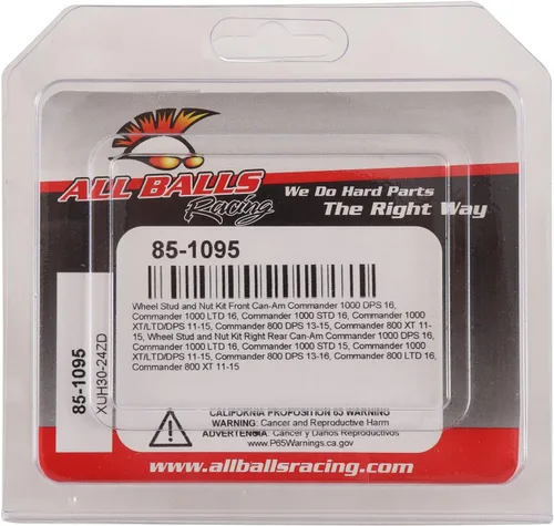 Vista 4 de All Balls Racing 85-1095 - Kit de tuercas y pernos de rueda compatible con/repuesto para Can-Am Commander 1000 2015-2016, 1000 XT/LTD/DPS 2011-2016