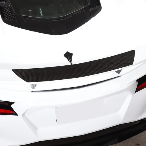 Vista 3 de Calcomanías de alerón C8 de fibra de carbono real, 1 unidad compatible con Corvette C8 Stingray 2020 2021 2022 2023