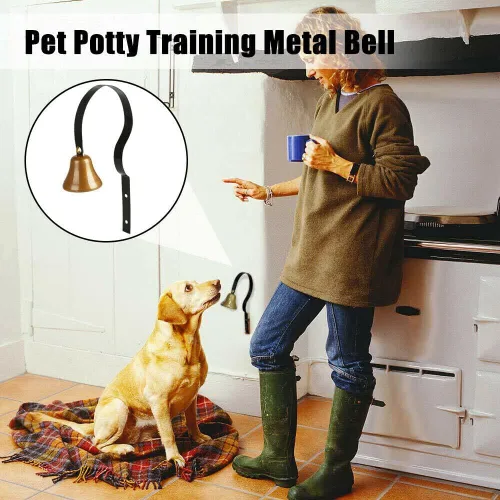 Vista 2 de Shop Keepers Bell, timbre de metal antiguo montado en la pared, timbre de metal para entrenamiento de perros, decoración del hogar, 1.6 pulgadas
