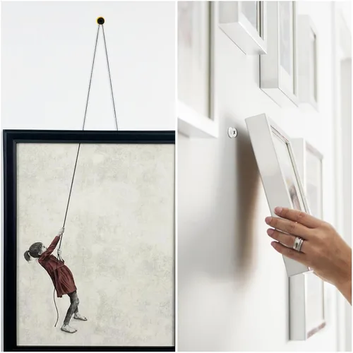 Vista 4 de KURUI Kit de anclajes para paneles de yeso con tornillos, 160 anclajes de pared de plástico y tornillos de cabeza Phillips galvanizados, 4 tamaños