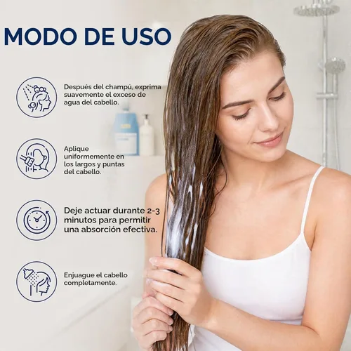 Vista 8 de Máscara de Queratina para el Cabello 2 Pack - Regalo para Ella, Tratamiento de Acondicionador Profundo de Péptidos para Cabello Dañado, Seco