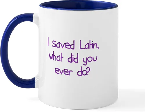 Vista 5 de CafePress I Saved Latin Mug Taza de café de cerámica de 11 oz (11.0 fl oz)