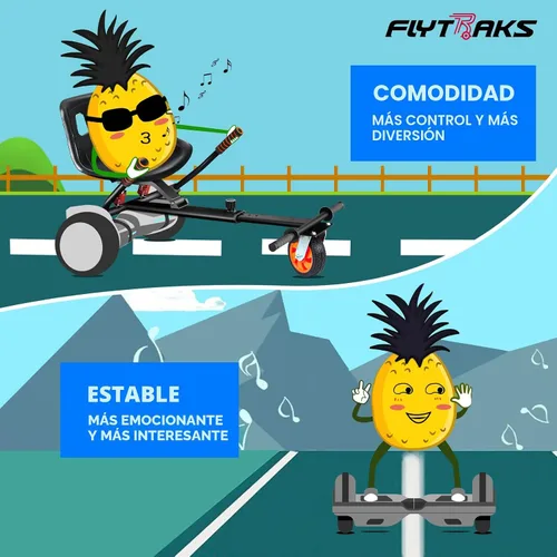 Vista 7 de K2 Go Kart - Scooter autoequilibrante con absorción de impactos traseros, accesorio de asiento de scooter de equilibrio para neumáticos de 6.5
