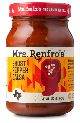 Vista 2 de Mrs. Renfro's Salsa de pimienta fantasma, 16 oz (paquete de 2)