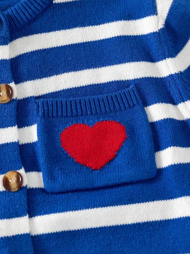 Vista 4 de Suéter de punto para niñas pequeñas, suéter de algodón con cuello redondo, suéter de manga larga, abrigo para otoño e invierno