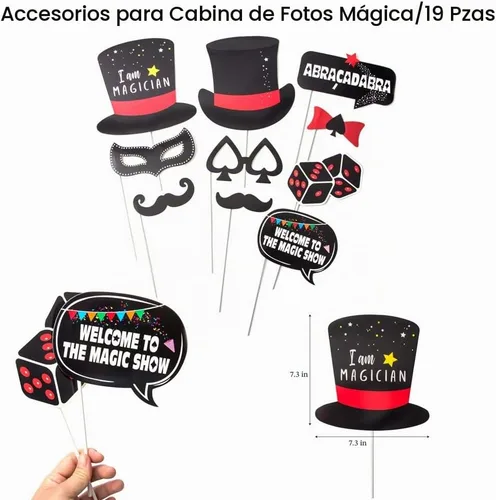 Vista 5 de Suministros para fiesta de cumpleaños de mago con temática de póquer de Las Vegas, globos de látex con temática de casino, pompones de papel Negro