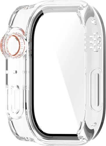 Vista 7 de FitTurn Funda protectora de pantalla compatible con Redmi Watch 6 Watch con funda de vidrio templado HD, marco de color [cobertura completa 3D]