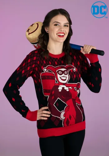 Suéter Navideño Feo Harley Quinn Hammer Time Multicolor de FUN Wear
