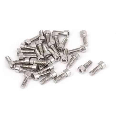 Vista 16 de 50 tornillos de cabeza hexagonal de acero inoxidable M3-0.020x0.197 in Pernos de cabeza hexagonal interior DIN 912