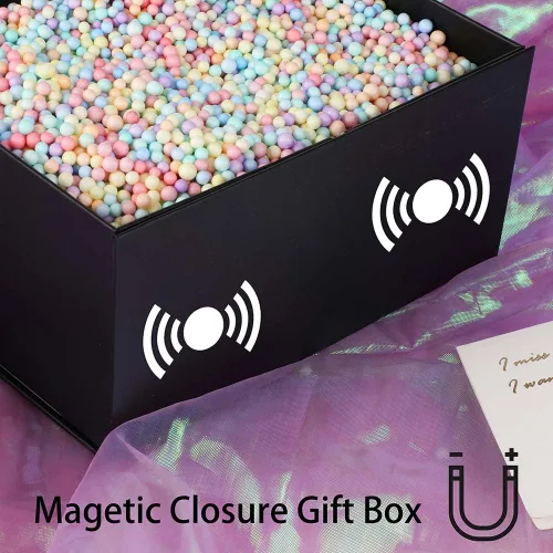 Vista 6 de GoooodGift Cajas de Regalo Negras Paquete de 16, Caja de Regalo Plegable con Tapa de Cierre Magnético, Embalaje para Pequeñas Empresas, Fiestas
