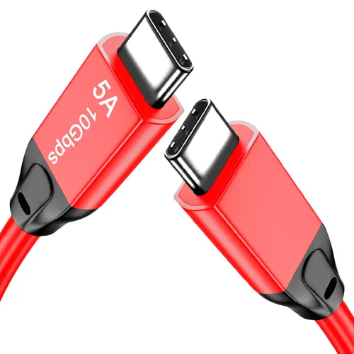 Vista 8 de Cable USB C a USB C 3.1 de 6.6 pies, cable USB 3.1 Gen 2 de 10 Gbps, cable de monitor 4K @60Hz y carga rápida de 100 W con marca E para Thunderbolt