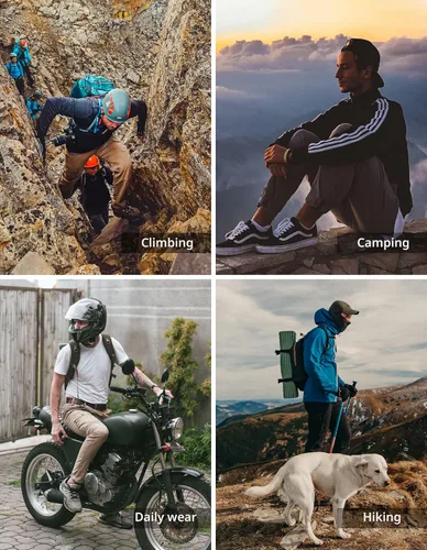 Vista 7 de SPECIALMAGIC Pantalones de senderismo con forro polar para hombre, para esquí, invierno, softshell, impermeables, bolsillos con cremallera