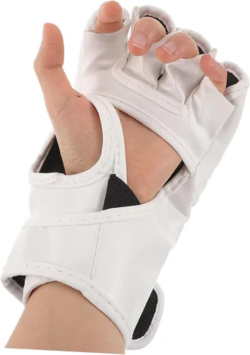 Vista 6 de Guantes de boxeo para hombres y mujeres, protección mejorada, guantes de medio dedo para jóvenes y adultos, equipo de entrenamiento acolchado