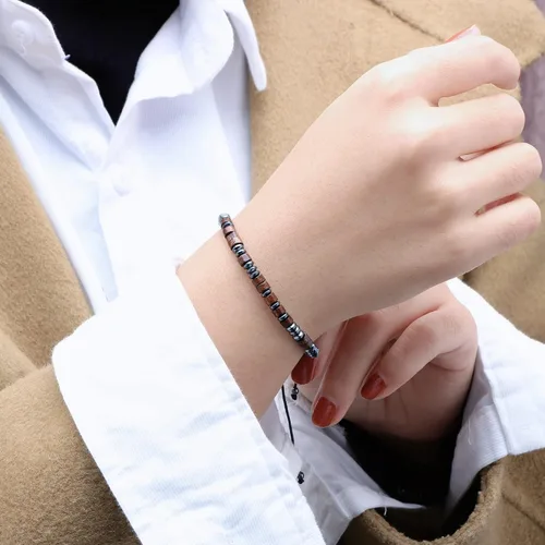 Vista 4 de JoycuFF Inspirational Morse Code Bracelets for Women Christmas Birthday Gifts for Her Secret Message Funny Jewelry with Wood Beads for Friend