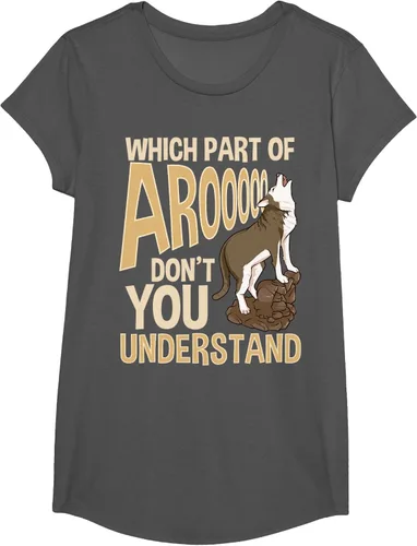 Vista 38 de What Part Of Aroooo Don't You Understand Husky - Camiseta para perro, Negro, S