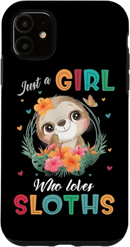 Vista 8 de Just a Girl Who Loves Sloths Case for iPhone 17