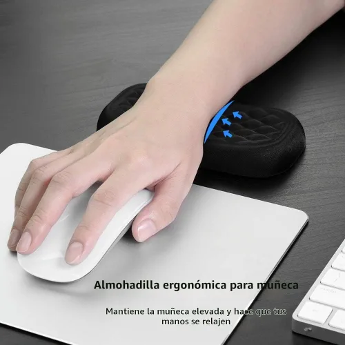 Vista 8 de Vaydeer Reposamuñecas para teclado y mouse, juego de almohadillas ergonómicas de soporte de muñeca para computadora, cojín de brazo de espuma
