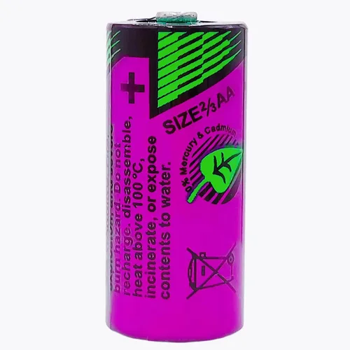 Vista 4 de Paquete de 5 baterías TL-5955 de 3,6 V 2/3AA 1650 mAh para batería de litio Tadiran de 3,6 voltios TL-5955