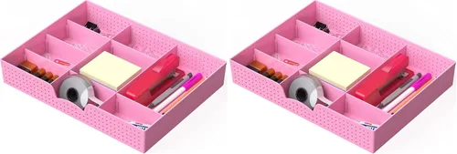 Vista 15 de Simple Houseware - Bandeja organizadora con 9 compartimentos ajustables, color negro
