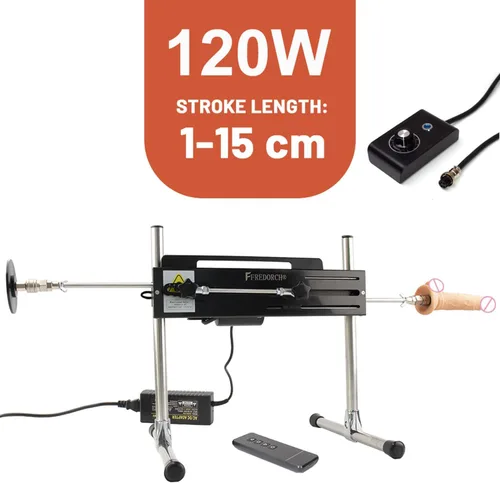 Vista 2 de FREDORCH Máquina sexual premium, versión con cable, doble carrera de varilla de 1.2 in a 5.9 in, longitud telescópica ajustable con accesorios