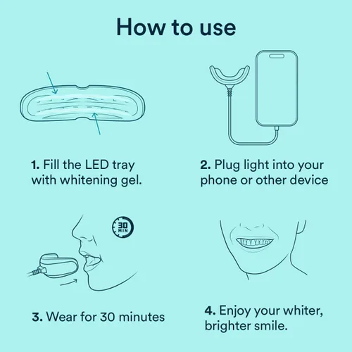 Vista 5 de Kit de blanqueamiento de dientes con 32 luces LED profesional completo en casa sistema de blanqueamiento de teléfonos inteligentes - El mejor