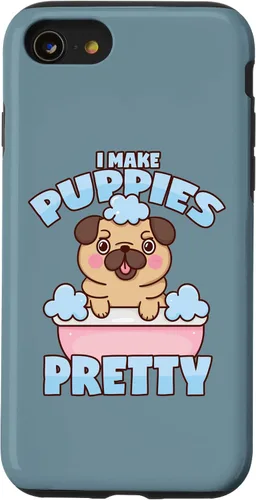 Vista 13 de iPhone 14 Dog Groomer Pug Dog Puppy Bath Dog Salon Case