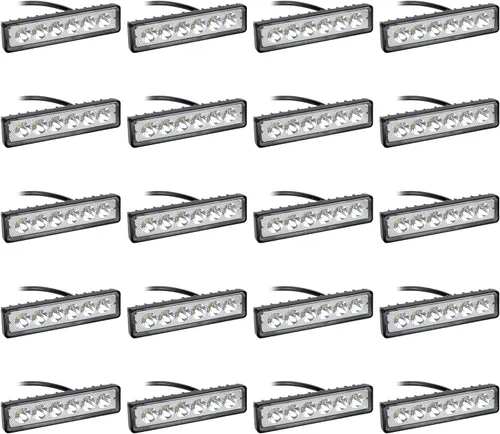 Vista 9 de SKYWORLD 2 unids 6 pulgadas 18 W delgado mini LED barra de luz de trabajo haz de una sola fila pequeña conducción niebla luz fuera de carretera