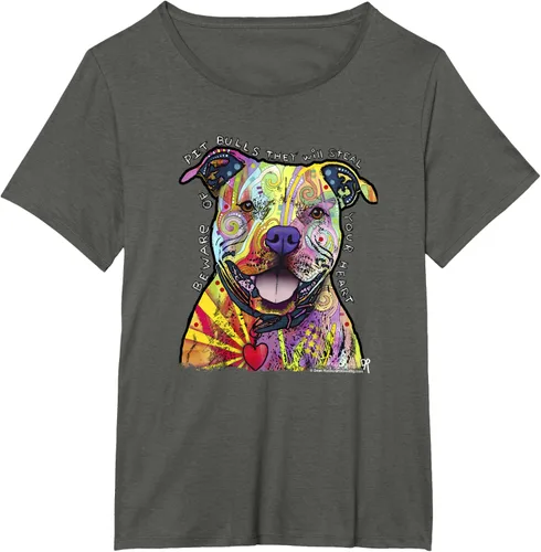 Vista 53 de Beware Of Pit Bulls, Dean Russo Pitbull Original - Camiseta para amantes de los perros, Negro
