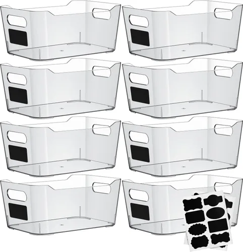 Vista 10 de Contenedores de almacenamiento de plástico transparente, perfectos para la organización de la cocina o organización y almacenamiento de despensa