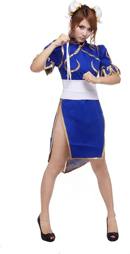 Vista 2 de Cosplay Life Disfraz de cosplay de Chun-Li - Disfraz de anime Street Fighter para mujer
