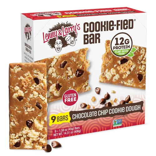 Vista 8 de Lenny & Larry’s Paquete de Variedad de Barras de Proteínas con Sabor a Galleta – 4 Sabores – 8 x 45 g de Barras de Proteínas Veganas – Snacks Altos