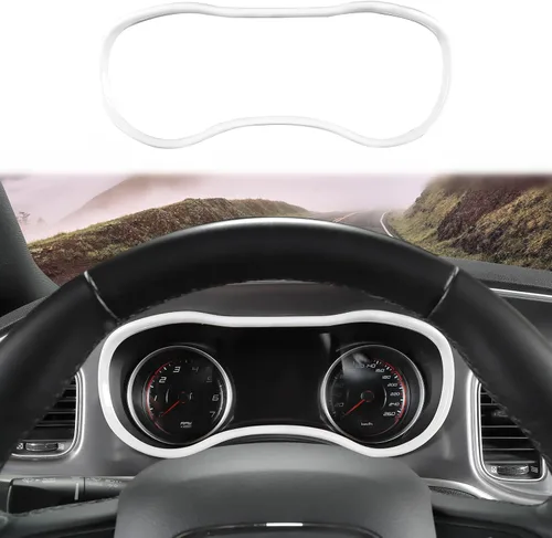 Vista 13 de Voodonala Consolas centrales de fibra de carbono para cargador, tablero de instrumentos, accesorios interiores para Dodge Charger 2015-2026+, 1