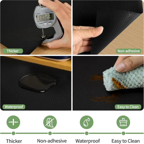 Vista 2 de Revestimientos de Estantes 11 pulgadas x 20 pies Revestimientos de Estantes para Gabinetes de Cocina Antiadherente Forro de Estantes Alfombrillas