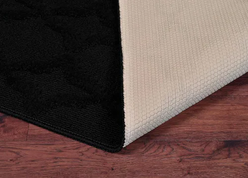 Vista 7 de Garland Rug Sparta - Alfombra antideslizante de polipropileno de 2 pies x 12 pies, color negro, ideal para salas de estar y pasillos, elegante