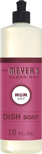 Vista 2 de Mrs. Meyer's Clean Day - Detergente líquido para platos, aroma a crisantemos, fórmula biodegradable 16 fl oz paquete de 2