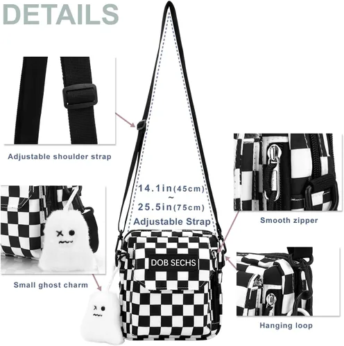 Vista 6 de DOB SECHS Bolso bandolera pequeño para mujer, bolso de hombro