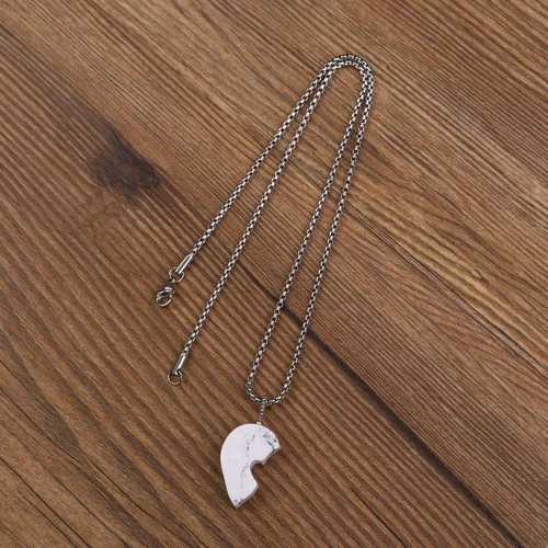 Vista 6 de COAI Collares con colgante de corazón en corazón para parejas