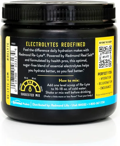 Vista 2 de REDMOND Re-Lyte Mezcla de bebidas en polvo con electrolitos sin azúcar