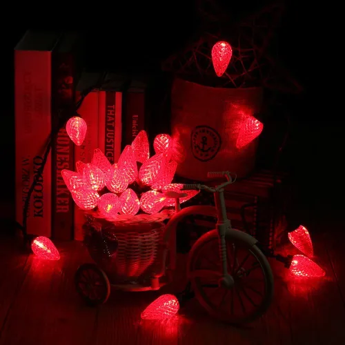 Vista 6 de Brizled - Luces de Navidad C9 para decoraciones navideñas al aire libre Rojo