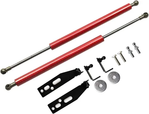 Vista 7 de TSUBASA Soportes de elevación para Fiat 500 2007-2022 Capó delantero Modificar fibra de carbono Amortiguadores de choque cargados a gas Barra