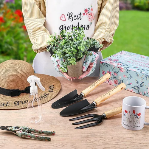 Vista 3 de Regalos para abuela, Día de la Madre, regalos de jardín para la abuela, mejor abuela, juego de herramientas para amantes de las plantas de jardín