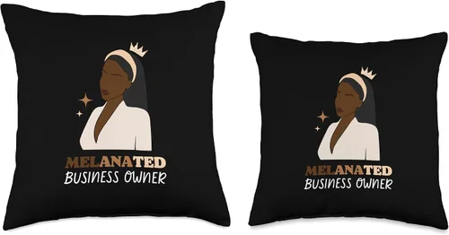 Vista 3 de Melanated Business Owner Black Woman Pride African Almohada americana, 16 x 16, multicolor