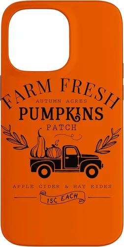 Vista 20 de Funda de otoño vintage para iPhone 14 Pro Farm Fresh Pumpkin