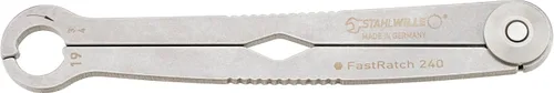 Vista 10 de Stahlwille 41100808 Llave de trinquete, FastRatch, hecha de acero inoxidable endurecido y templado, utilizada para apretar/aflojar tuercas y pernos
