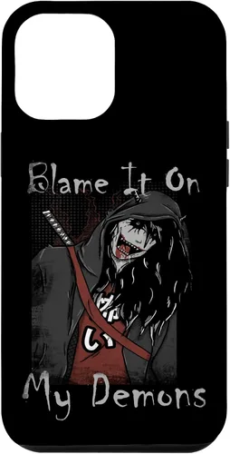 Vista 6 de Funda para iPhone 15 Blame It On My Demons - Funda de manga de anime de monstruo de terror japonés