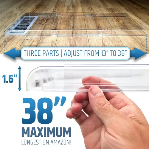Vista 3 de Potente extensor de ventilación magnético para piso debajo de los muebles, resistente y duradero, imanes de neodimio superfuertes (diseño mejorado)
