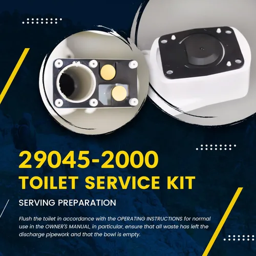 Vista 5 de Kit de servicio de inodoro manual marino Jabsco 29045-2000 para inodoro de las series 29090-2 y 29120-2 (1998 a 2007)