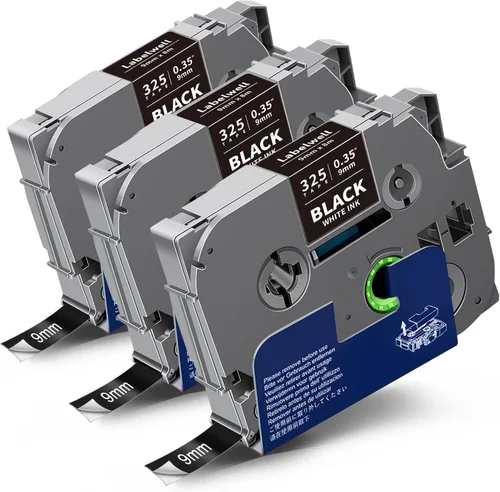 Vista 15 de Labelwell Paquete de 3 cintas TZe-111 compatibles con etiquetas adhesivas transparentes de 0.236 in 0.23 pulgadas, TZe111 TZ-111, negro sobre