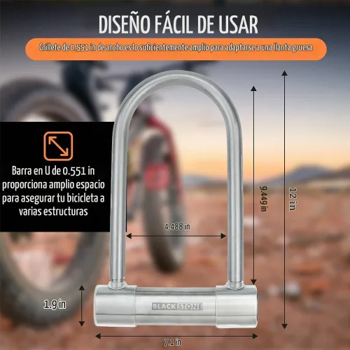 Vista 4 de Crystal Vision - Alarma antirrobo de 130 db, resistente a la intemperie, para bicicleta, multiuso