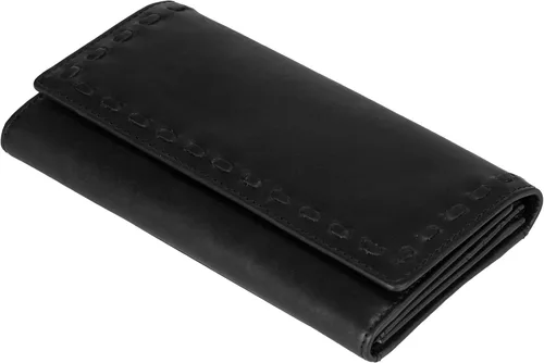 Vista 4 de Lady Conceal Hope RFID Cartera de cuero con cordones (negro)